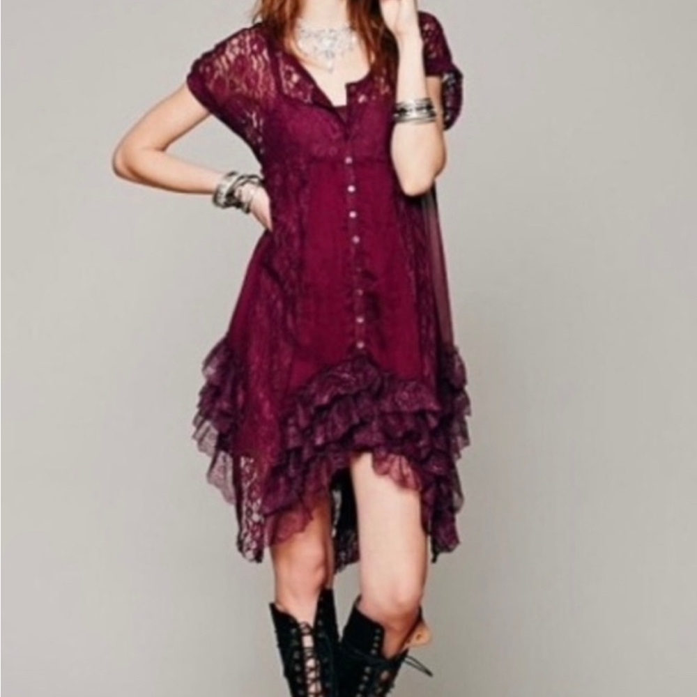 Free people praire ruffle dress